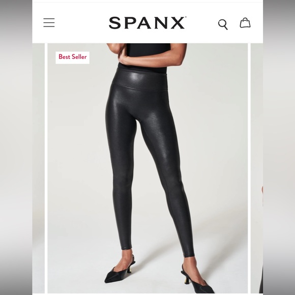 Spanx Leather Leggings - Picture 1 of 9